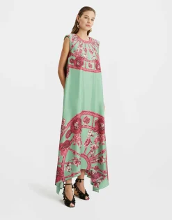 San Carlo DressZodiac Placée Acquamarine in Silk Twill