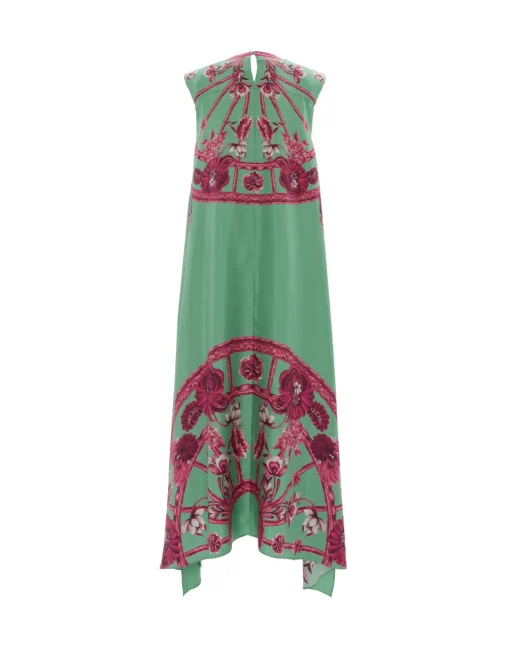 San Carlo DressZodiac Placée Acquamarine in Silk Twill