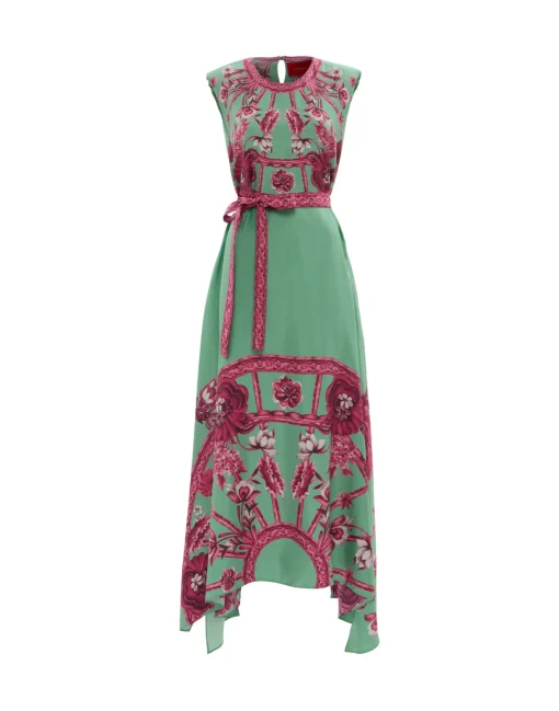 San Carlo DressZodiac Placée Acquamarine in Silk Twill
