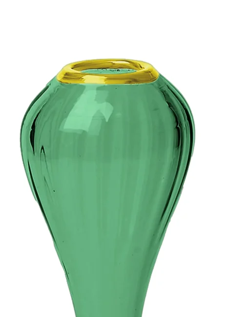 Scallion VaseVerde in Murano Glass