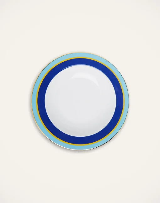 Soup Plates Set Of 2Rainbow Blue in Porcelain
