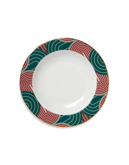 Soup Plates Set Of 2Slinky Green in Porcelain