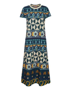 Sporty Swing DressCasareale Barré Placèe Emerald in Cotton Jersey