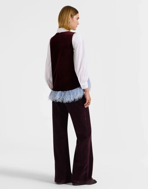 The Flare PantsSolid Purple in Velvet Corduroy