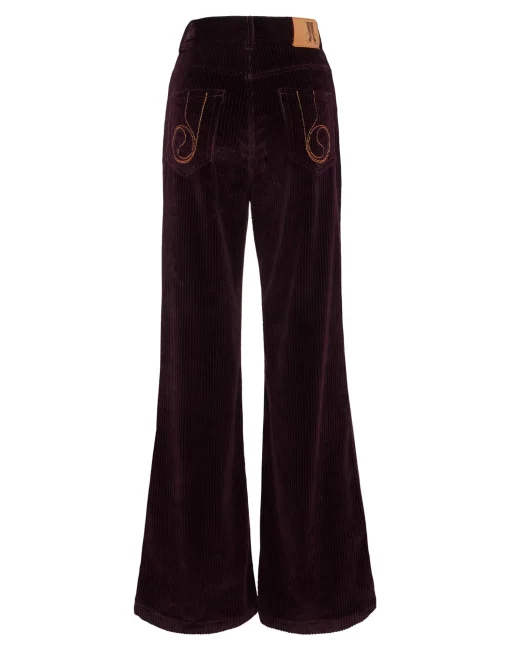The Flare PantsSolid Purple in Velvet Corduroy