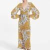 The Wrap DressTangle Light Blue in Crepe De Chine