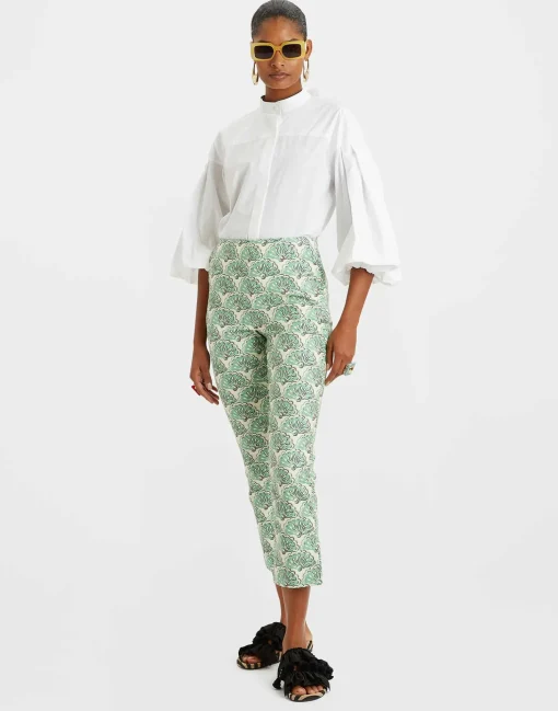 Torero PantsFans Mint in Shot Cotton