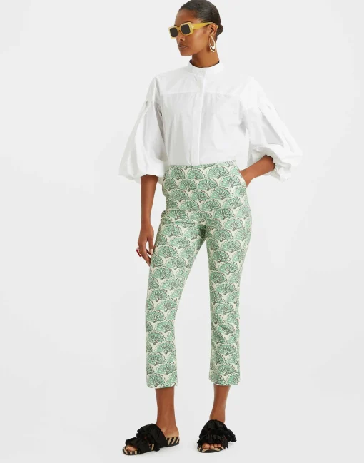 Torero PantsFans Mint in Shot Cotton