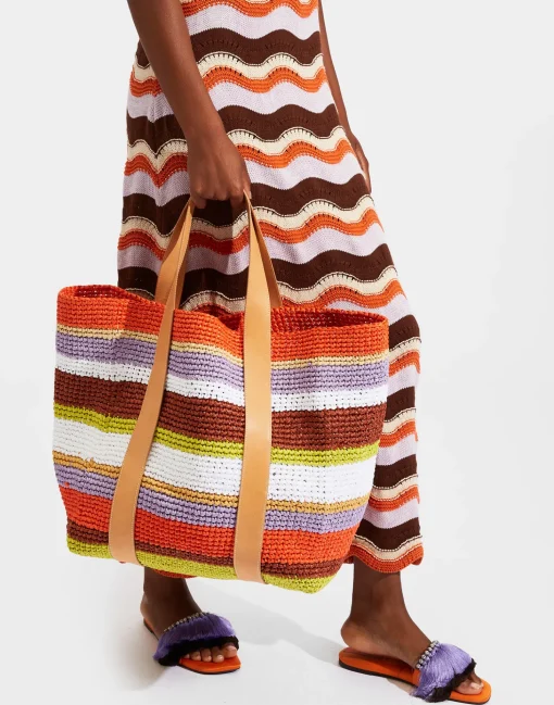 Tote Raffia BagMulticolor White in Raffia
