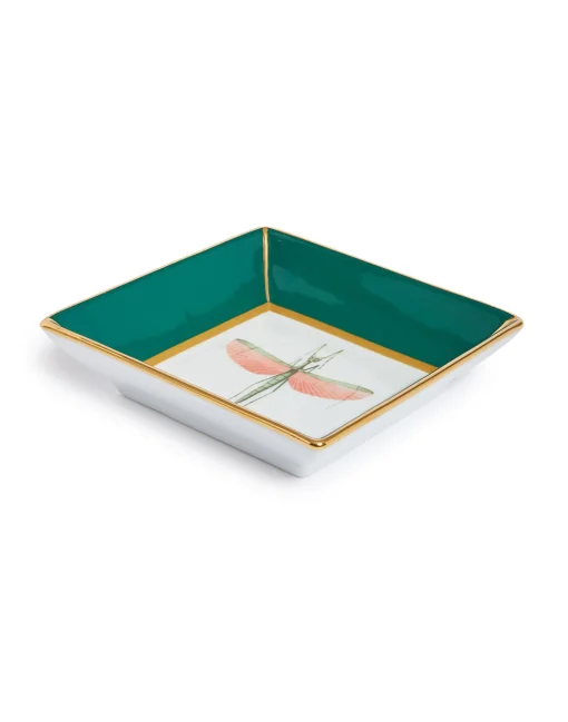 Trinket TrayLibellula Green in Porcelain