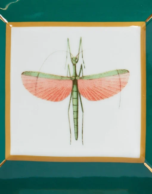 Trinket TrayLibellula Green in Porcelain