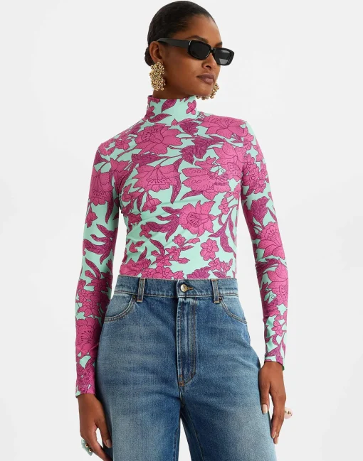 TurtleneckLilium Purple in Skinny Jersey
