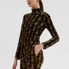 TurtleneckScarab Black in Stretch Velvet