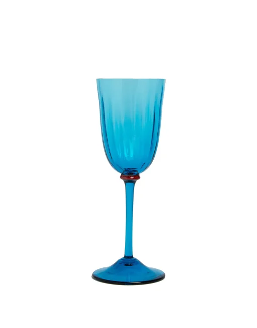 Wine Glass Set of 4Azzuro in Murano Glass